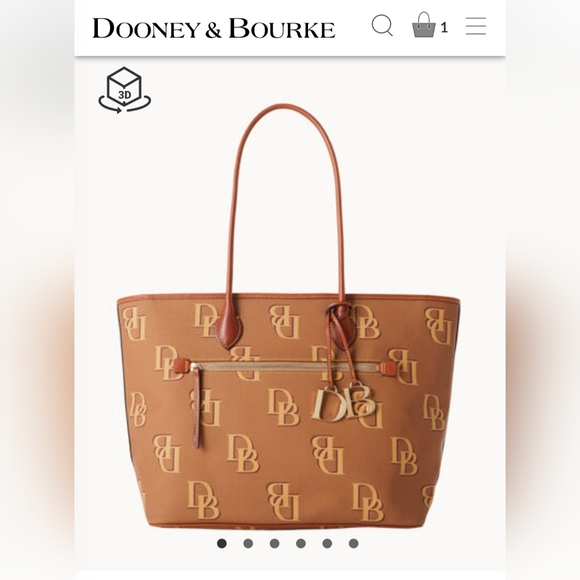 (NWT) Dooney and Bourke large tote with wallet and 24k gold plated DB hardware - Picture 5 of 16